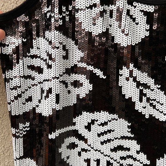 MICHAEL Michael Kors Leaf & Floral Sequin Modal Tank Top - Picture 4 of 6